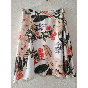 Philosophy Republic Clothing Women White Floral Casual Spring Skirt Sz S